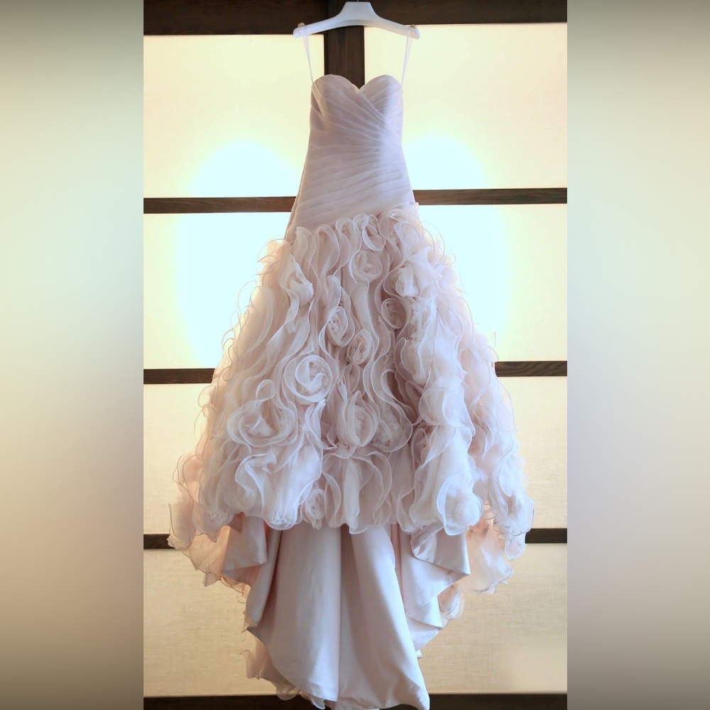 Allure Bridals Champagne drop waste wedding dress